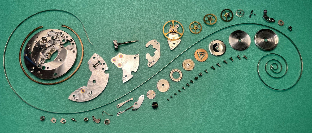 Mechanical Watch: Exploded View